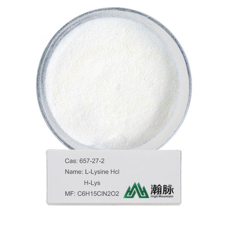 L-Lisina Hcl CAS 657-27-2 C6H15ClN2O2 H-Lys Lisina cloridrato