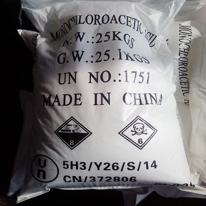 C2H3O2Cl Acido monocloroacetico CAS 79-11-8 Per gli intermedi chimici utilizzati per la fabbricazione di CMC e di Glicina