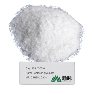 Prodotto additivo alimentare della polvere del glicinato di alcio della polvere C4H8N2CaO4 del glicinato di calcio CAS 35947-07-0